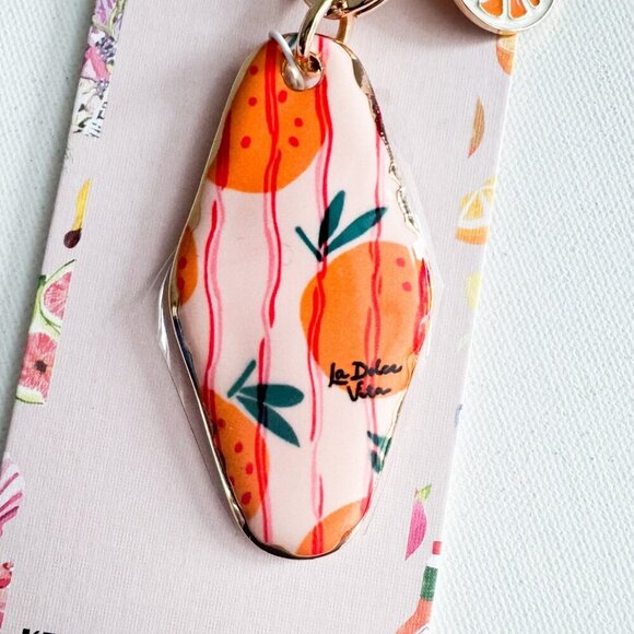 Piper K Orange Print Keychain - Picture 3 of 3